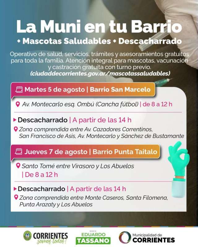 Muni en tu Barrio más Mascotas Saludables en Corrientes